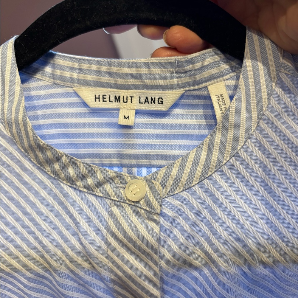 Helmut Lang Light Blue Striped Top